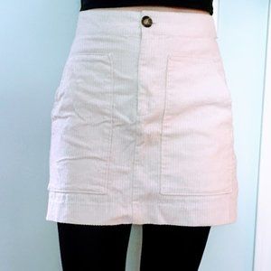 White corduroy miniskirt